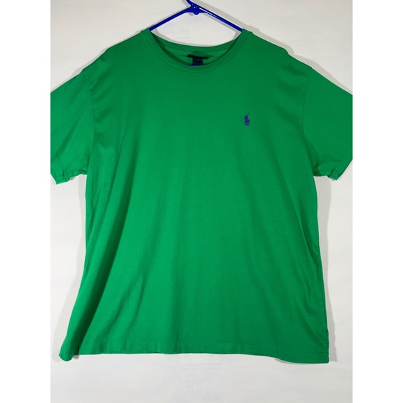 Polo Ralph Lauren Other - Polo Ralph Lauren Tee Men L Green Crew Neck Short Sleeve Purple Pony Logo Causal